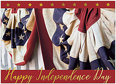 Best wishes for happiness as you celebrate the freedom of our nation. Independence Banner Card A1451D-X